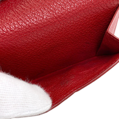 MIUMIU Compact Wallet Heart Bifold Wallet with Coin Pocket Leather Ladies [Used]