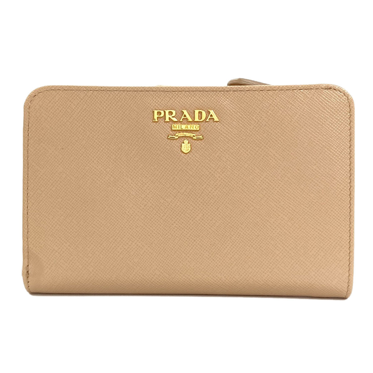 PRADA 1M1225 Tri-fold wallet Bifold Wallet with Coin Pocket Safiano Ladies [Used]