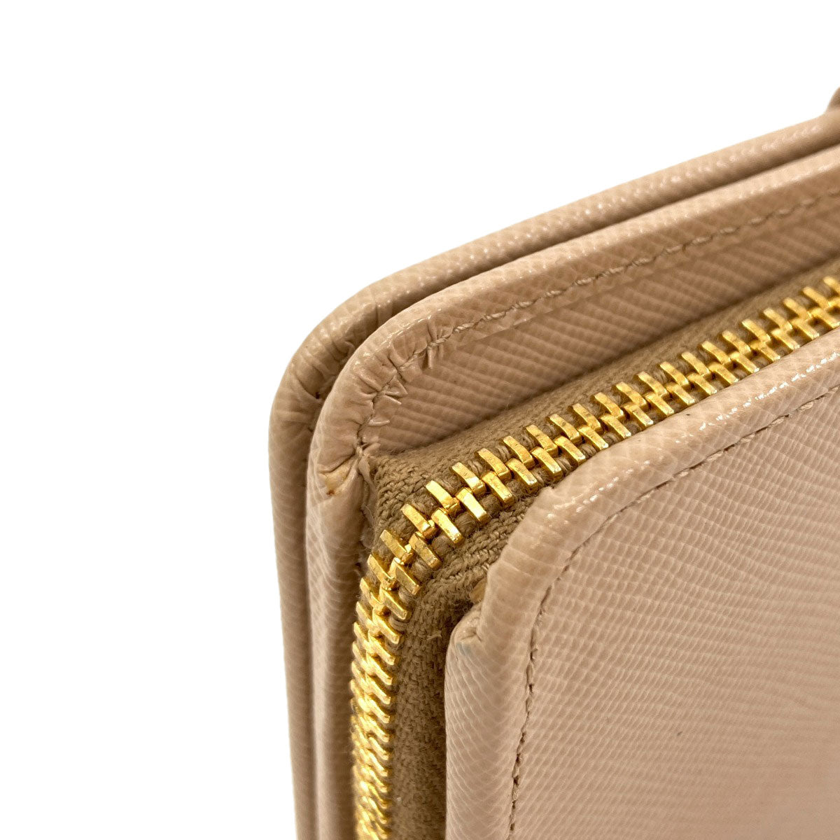 PRADA 1M1225 Tri-fold wallet Bifold Wallet with Coin Pocket Safiano Ladies [Used]