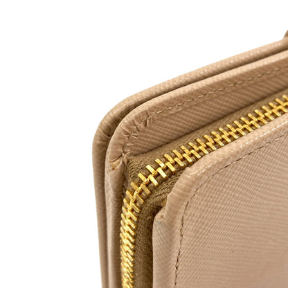 PRADA 1M1225 Tri-fold wallet Bifold Wallet with Coin Pocket Safiano Ladies [Used]