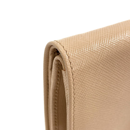 PRADA 1M1225 Tri-fold wallet Bifold Wallet with Coin Pocket Safiano Ladies [Used]