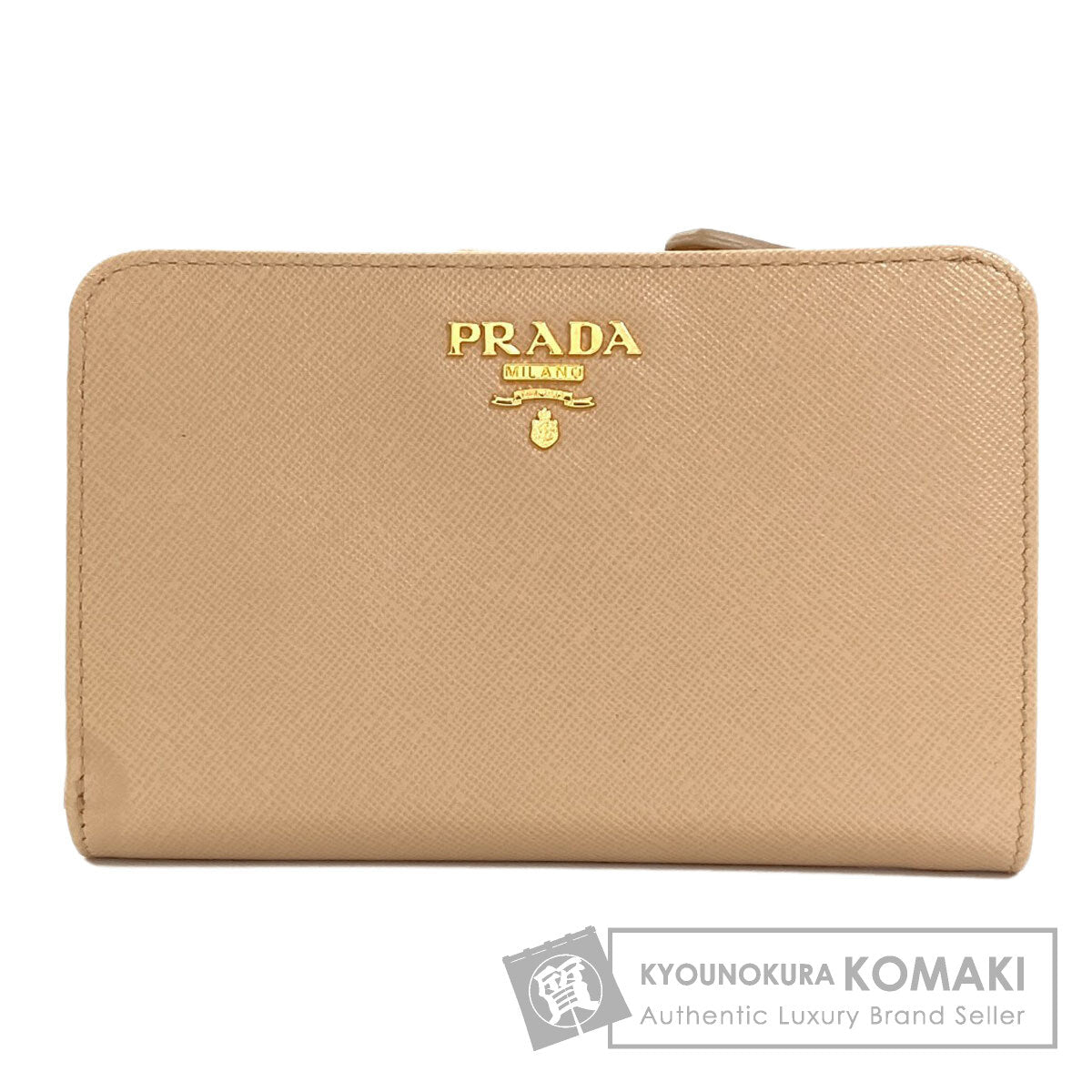 PRADA 1M1225 Tri-fold wallet Bifold Wallet with Coin Pocket Safiano Ladies [Used]