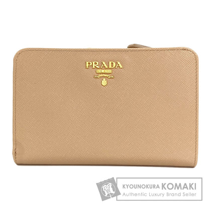 PRADA 1M1225 Tri-fold wallet Bifold Wallet with Coin Pocket Safiano Ladies [Used]