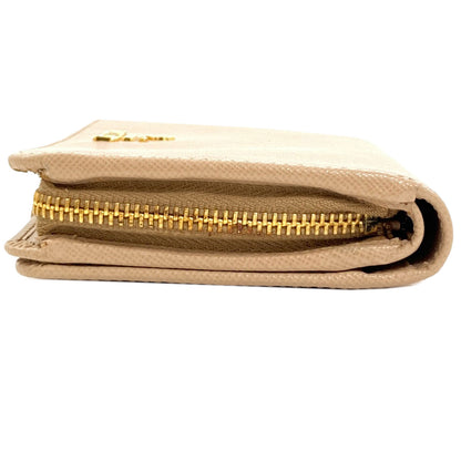 PRADA 1M1225 Tri-fold wallet Bifold Wallet with Coin Pocket Safiano Ladies [Used]
