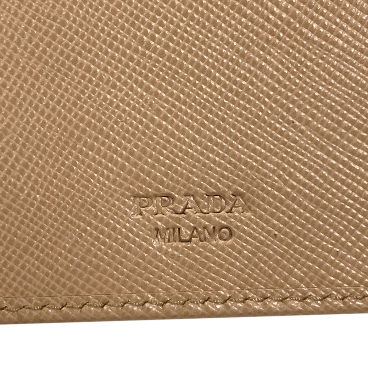 PRADA 1M1225 Tri-fold wallet Bifold Wallet with Coin Pocket Safiano Ladies [Used]