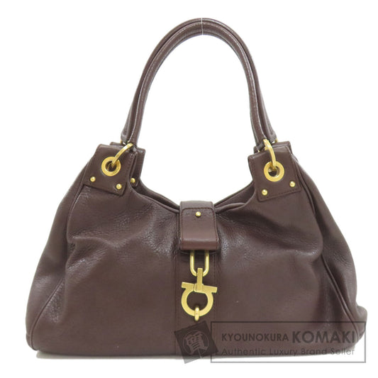 Salvatore Ferragamo Gancini hardware Handbag Leather Ladies [Used]
