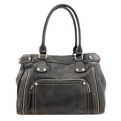 Longchamp logo Handbag Leather Ladies [Used]