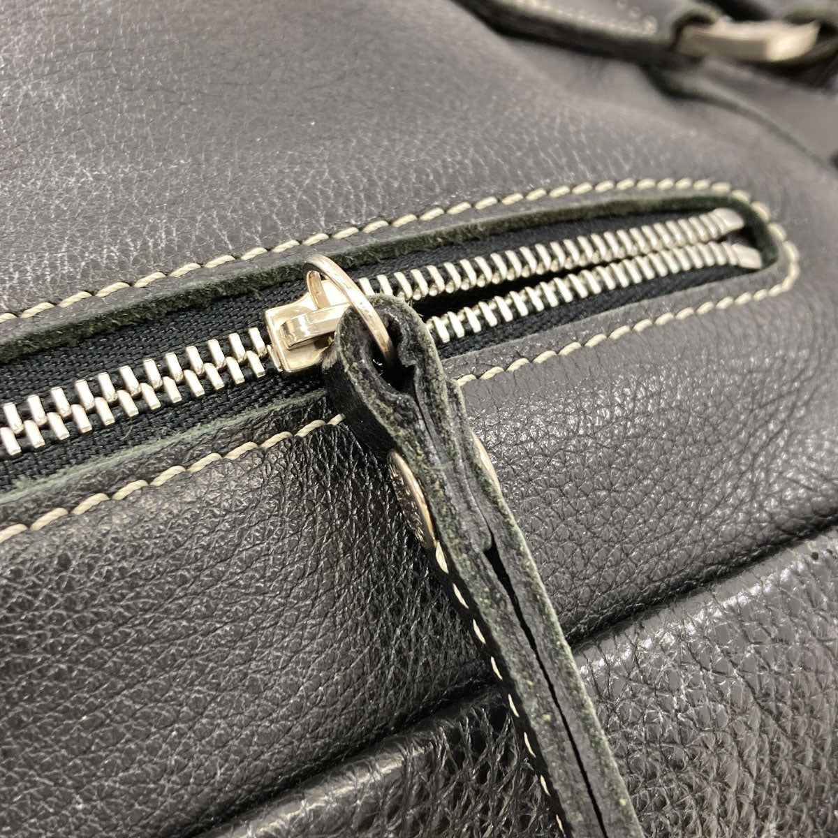 Longchamp logo Handbag Leather Ladies [Used]