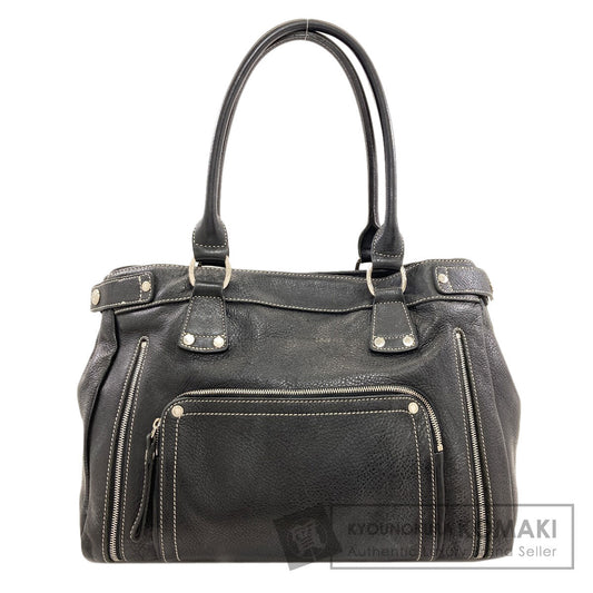Longchamp logo Handbag Leather Ladies [Used]