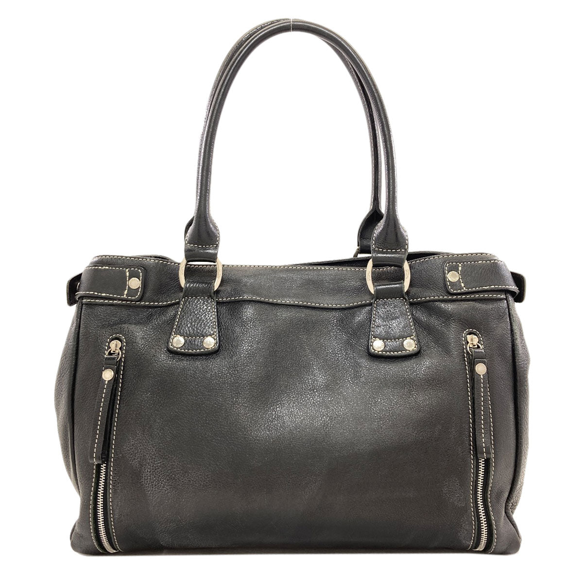 Longchamp logo Handbag Leather Ladies [Used]