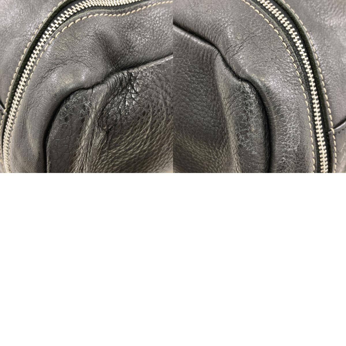 Longchamp logo Handbag Leather Ladies [Used]