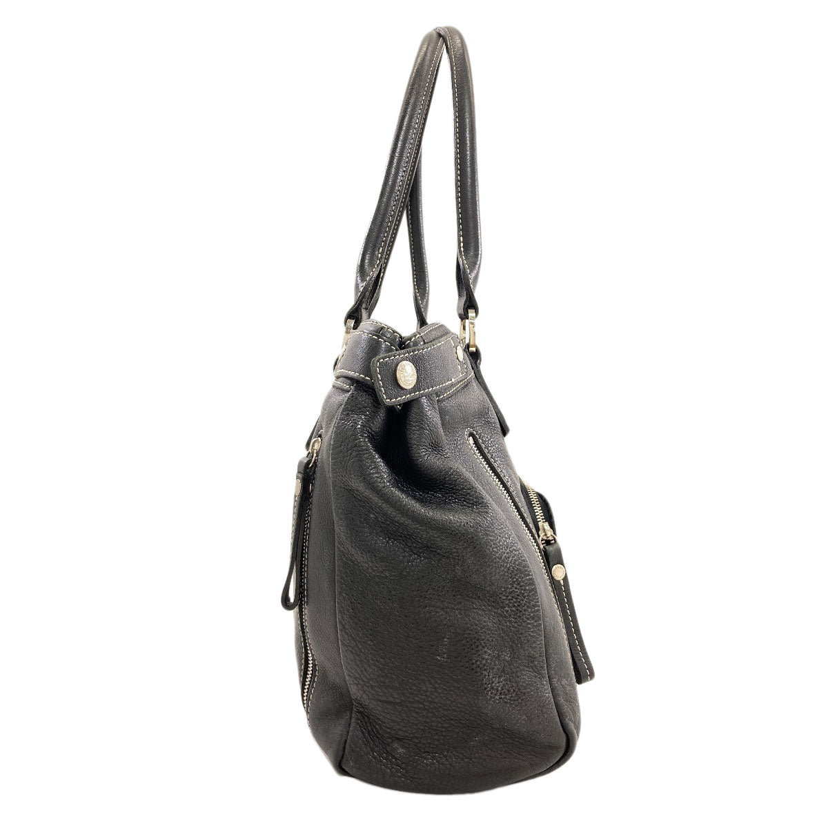 Longchamp logo Handbag Leather Ladies [Used]