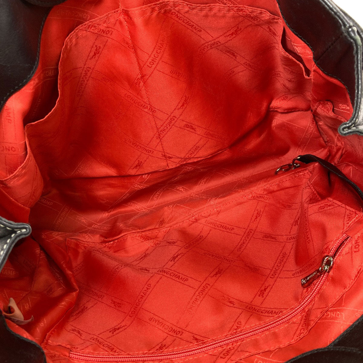 Longchamp logo Handbag Leather Ladies [Used]