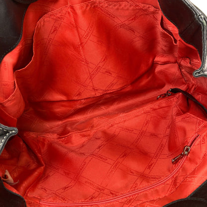 Longchamp logo Handbag Leather Ladies [Used]