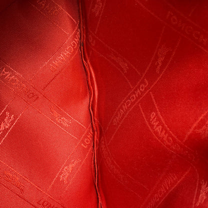 Longchamp logo Handbag Leather Ladies [Used]