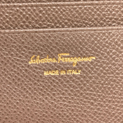 Salvatore Ferragamo Vara ribbon Bifold Wallet with Coin Pocket Leather Ladies [Used]