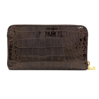 MIUMIU Embossing Long wallet (with coin pocket) Leather Ladies [Used]