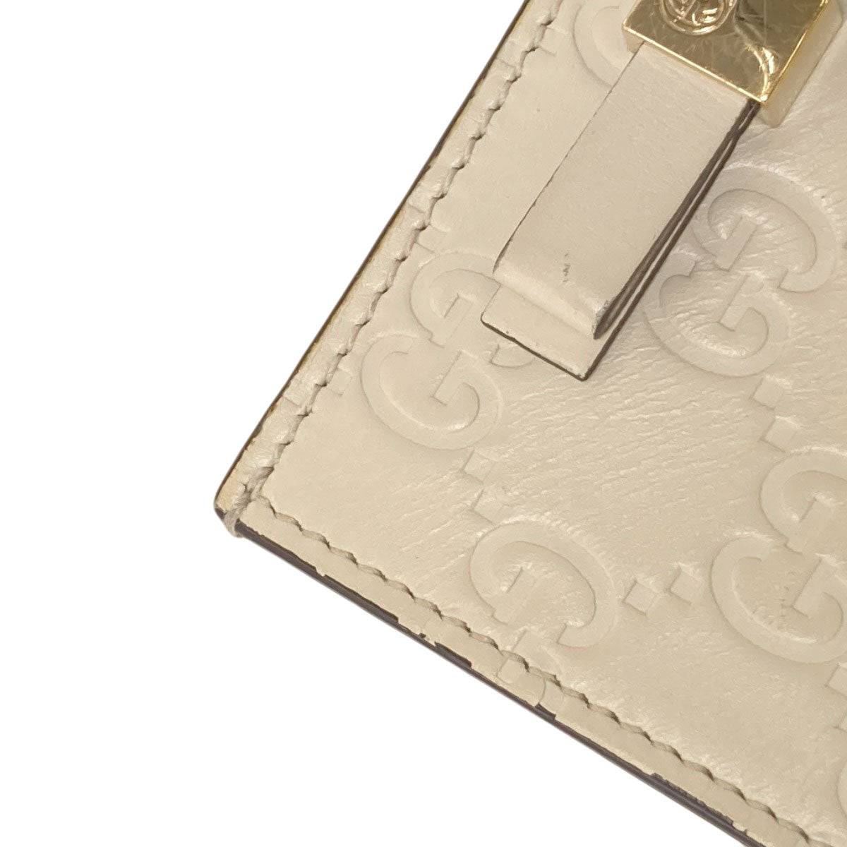 GUCCI 406924 Guccissima GG Signature Bifold Wallet No Coin Pocket Leather Ladies [Used]