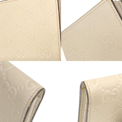 GUCCI 406924 Guccissima GG Signature Bifold Wallet No Coin Pocket Leather Ladies [Used]