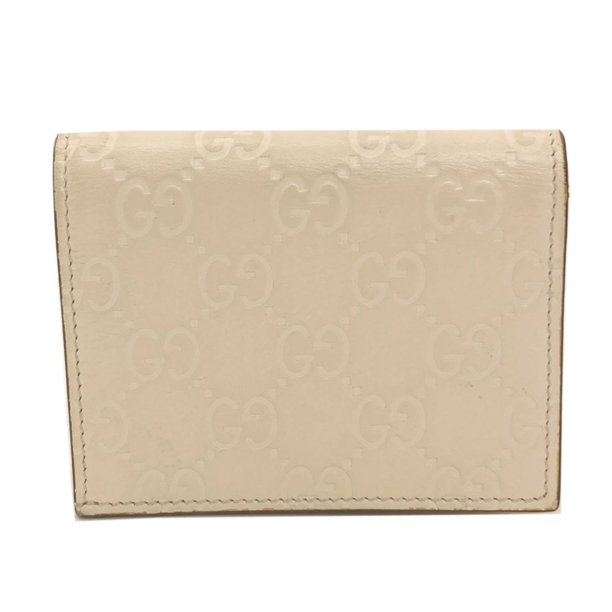 GUCCI 406924 Guccissima GG Signature Bifold Wallet No Coin Pocket Leather Ladies [Used]
