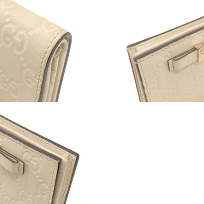GUCCI 406924 Guccissima GG Signature Bifold Wallet No Coin Pocket Leather Ladies [Used]