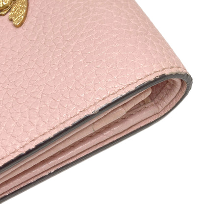 GUCCI 460185 Animalier Bee Bifold Wallet with Coin Pocket Leather Ladies [Used]