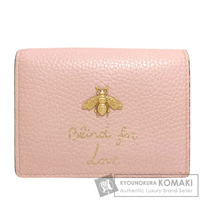 GUCCI 460185 Animalier Bee Bifold Wallet with Coin Pocket Leather Ladies [Used]