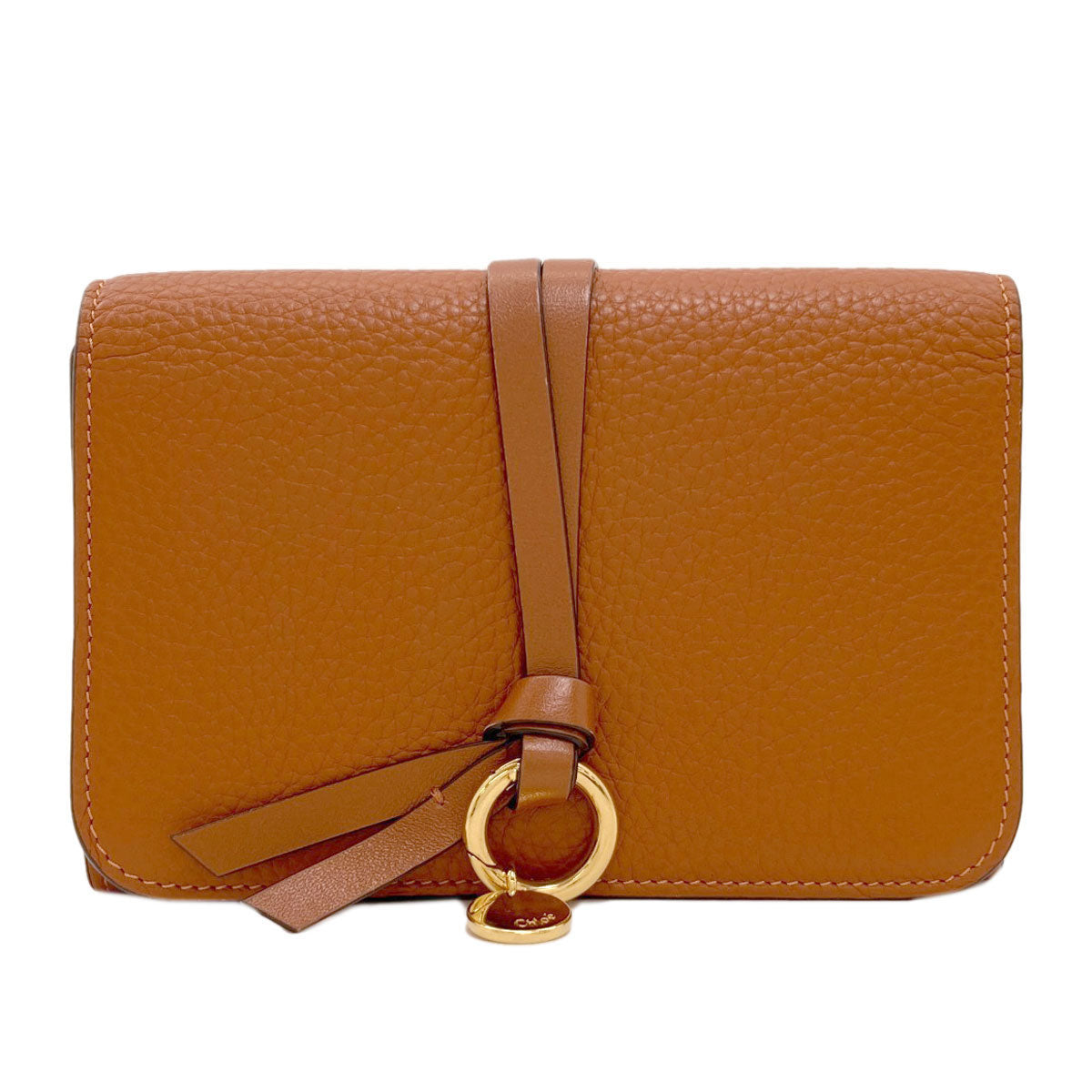 CHLOE Alphabet Long wallet (with coin pocket) Leather Ladies [Used]