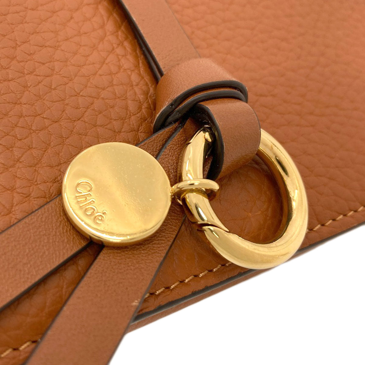 CHLOE Alphabet Long wallet (with coin pocket) Leather Ladies [Used]