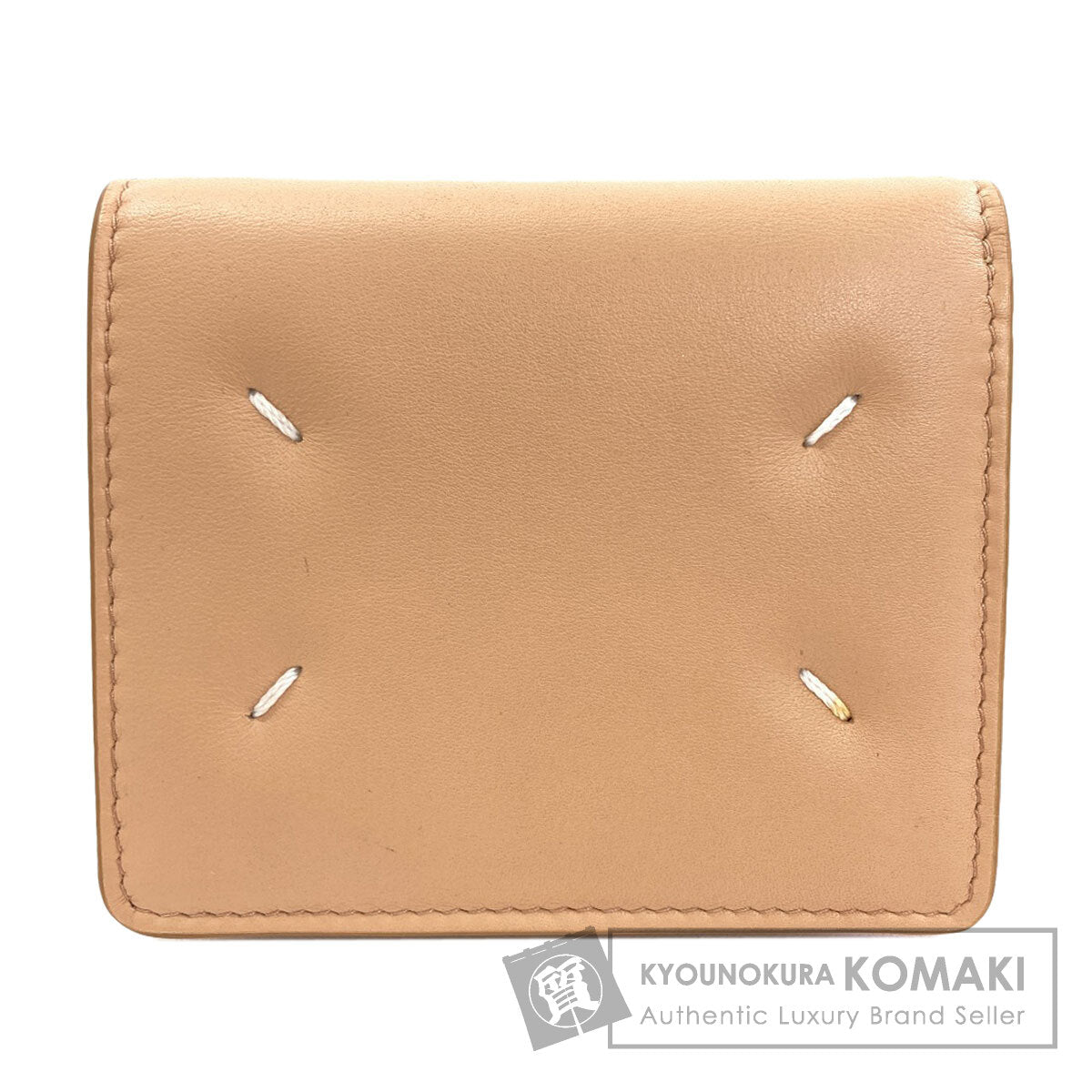 MaisonMargiela logo Bifold Wallet with Coin Pocket Leather Ladies [Used]