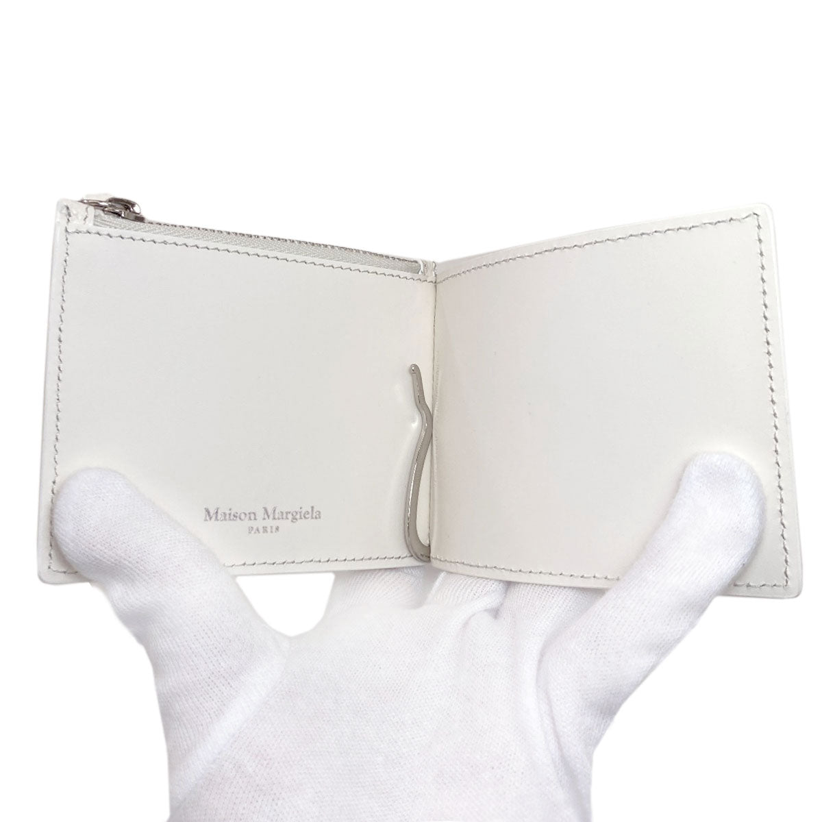 MaisonMargiela 4 stitches Bifold Wallet with Coin Pocket Leather Ladies [Used]