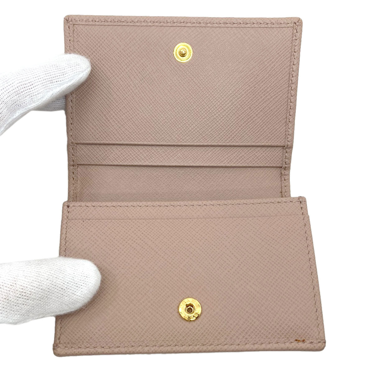 PRADA 1MC945 logo Card Case Leather Ladies [Used]