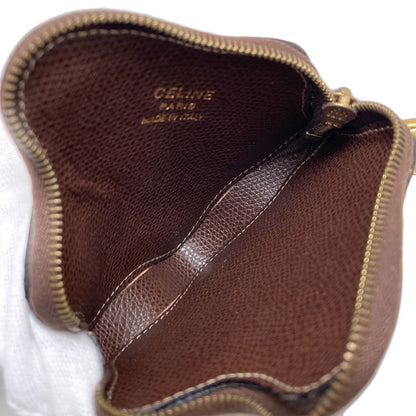 CELINE Autumn leaves motif coin purse Leather Ladies [Used]