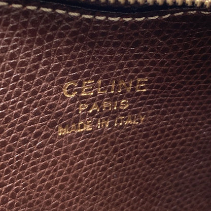 CELINE Autumn leaves motif coin purse Leather Ladies [Used]