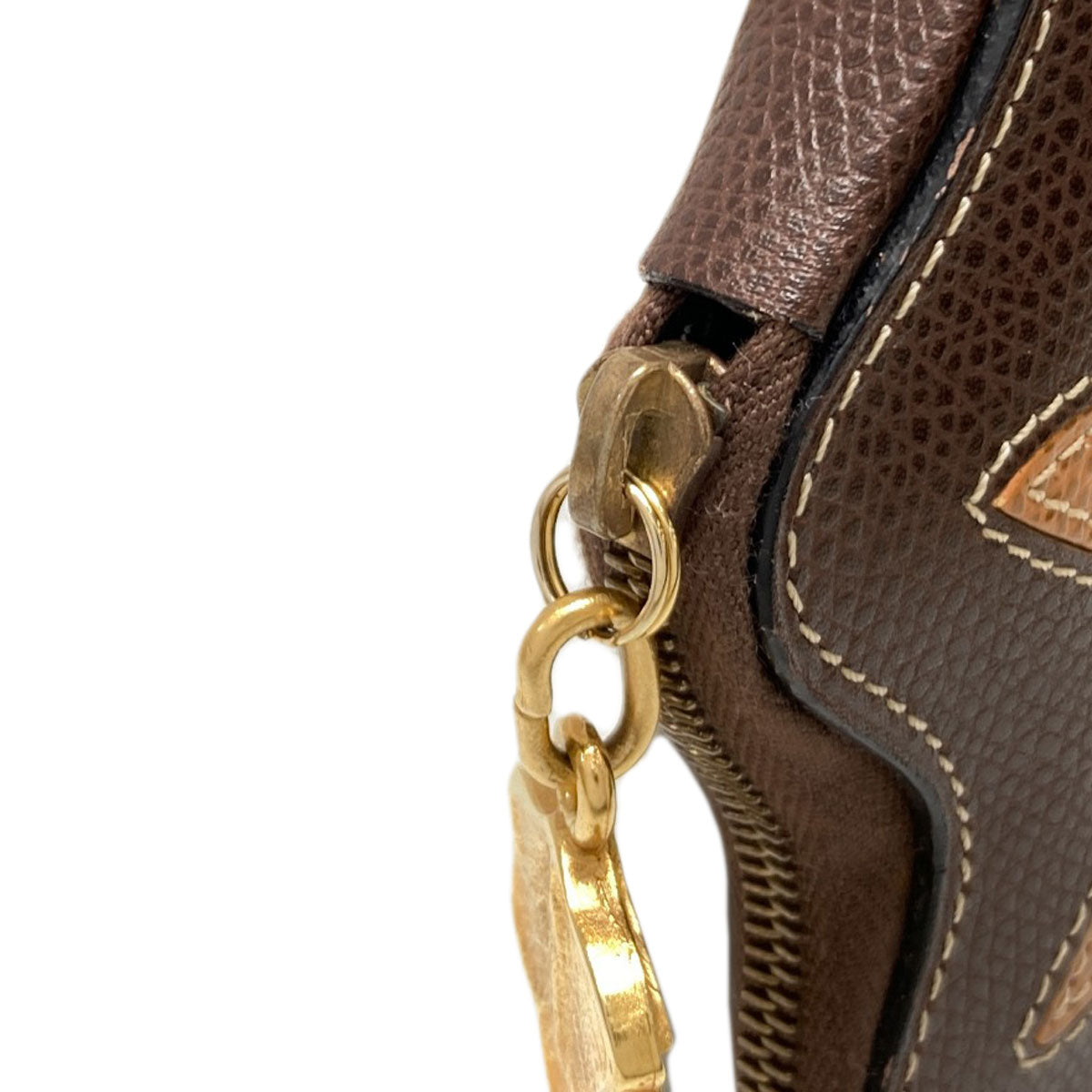 CELINE Autumn leaves motif coin purse Leather Ladies [Used]