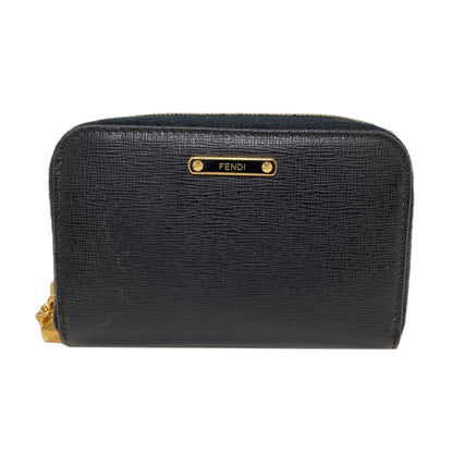 FENDI logo Card Case Leather Ladies [Used]