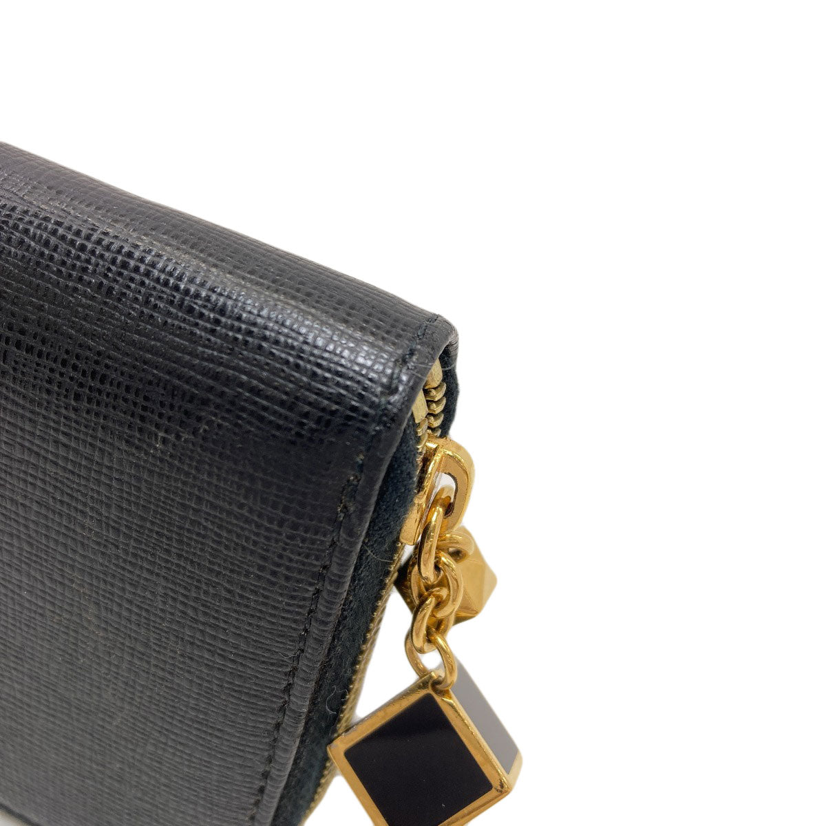 FENDI logo Card Case Leather Ladies [Used]