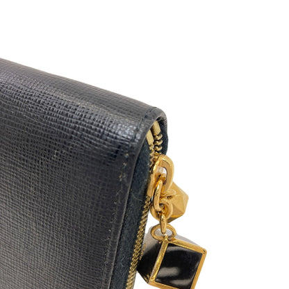 FENDI logo Card Case Leather Ladies [Used]