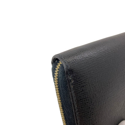 FENDI logo Card Case Leather Ladies [Used]