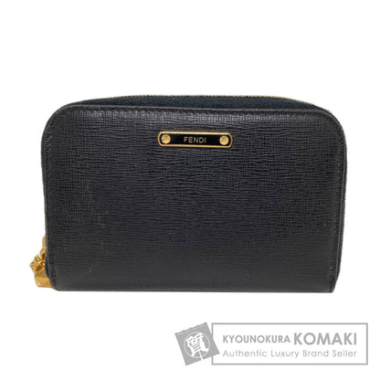 FENDI logo Card Case Leather Ladies [Used]