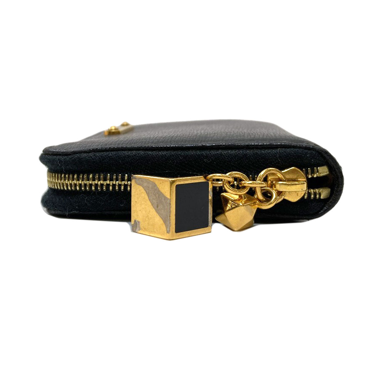 FENDI logo Card Case Leather Ladies [Used]