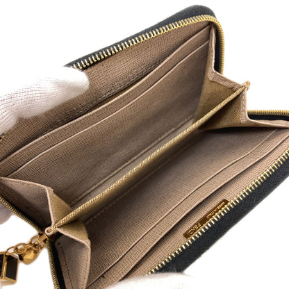 FENDI logo Card Case Leather Ladies [Used]