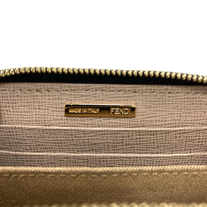 FENDI logo Card Case Leather Ladies [Used]
