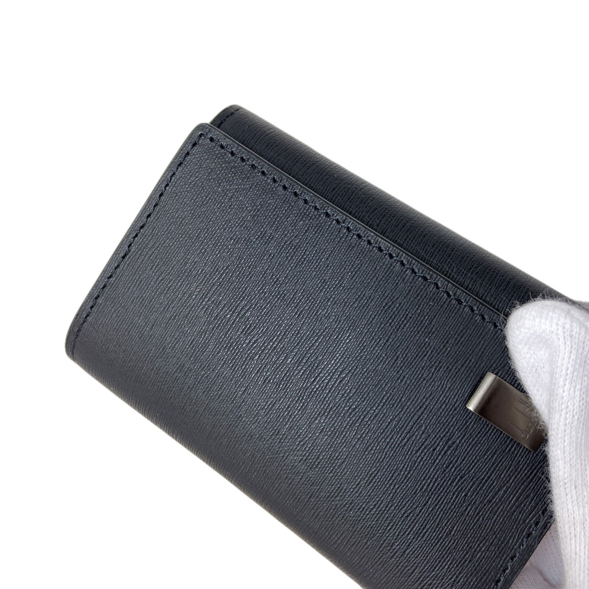 Dunhill logo key holder Leather mens [Used]