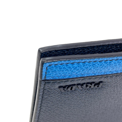 PRADA logo Bifold Wallet No Coin Pocket Leather Ladies [Used]