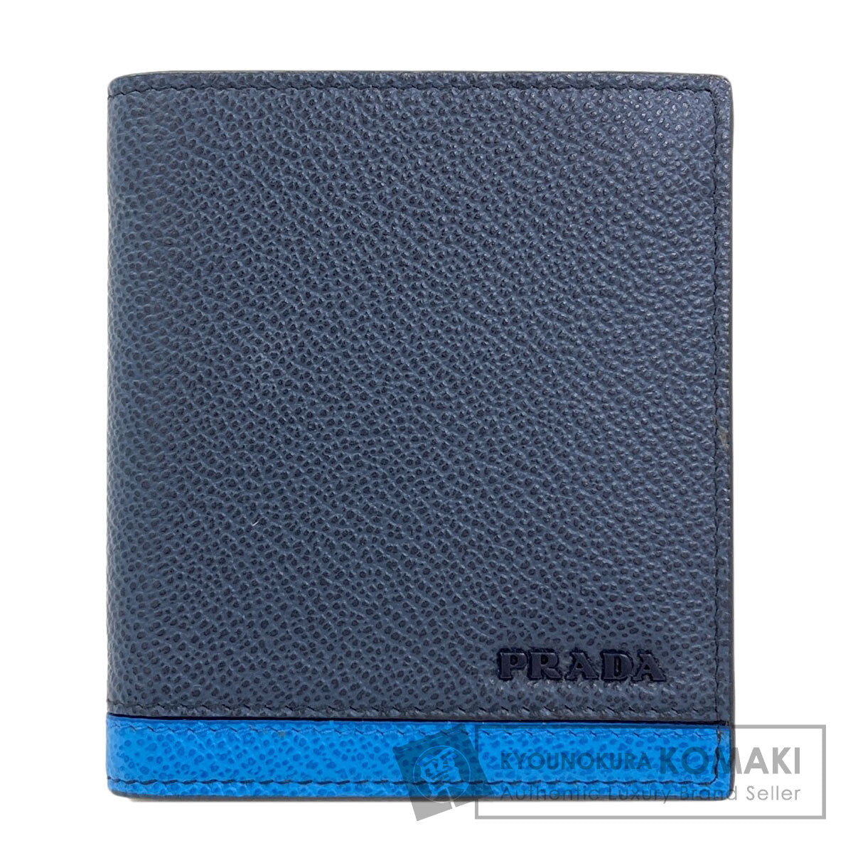 PRADA logo Bifold Wallet No Coin Pocket Leather Ladies [Used]