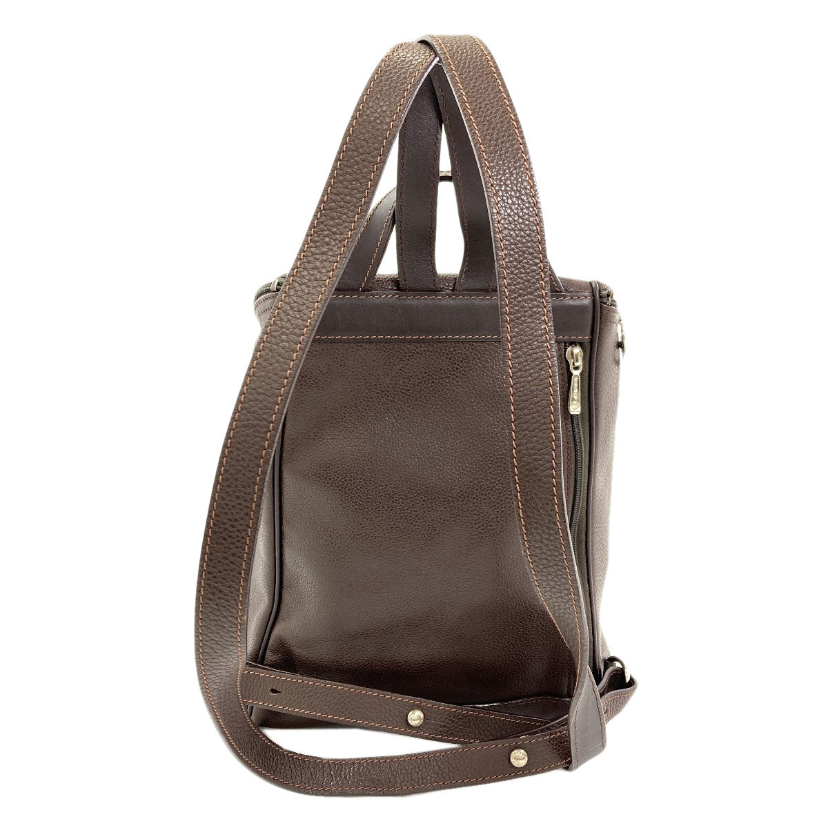 Longchamp logo Backpack Â· Daypack Leather Ladies [Used]