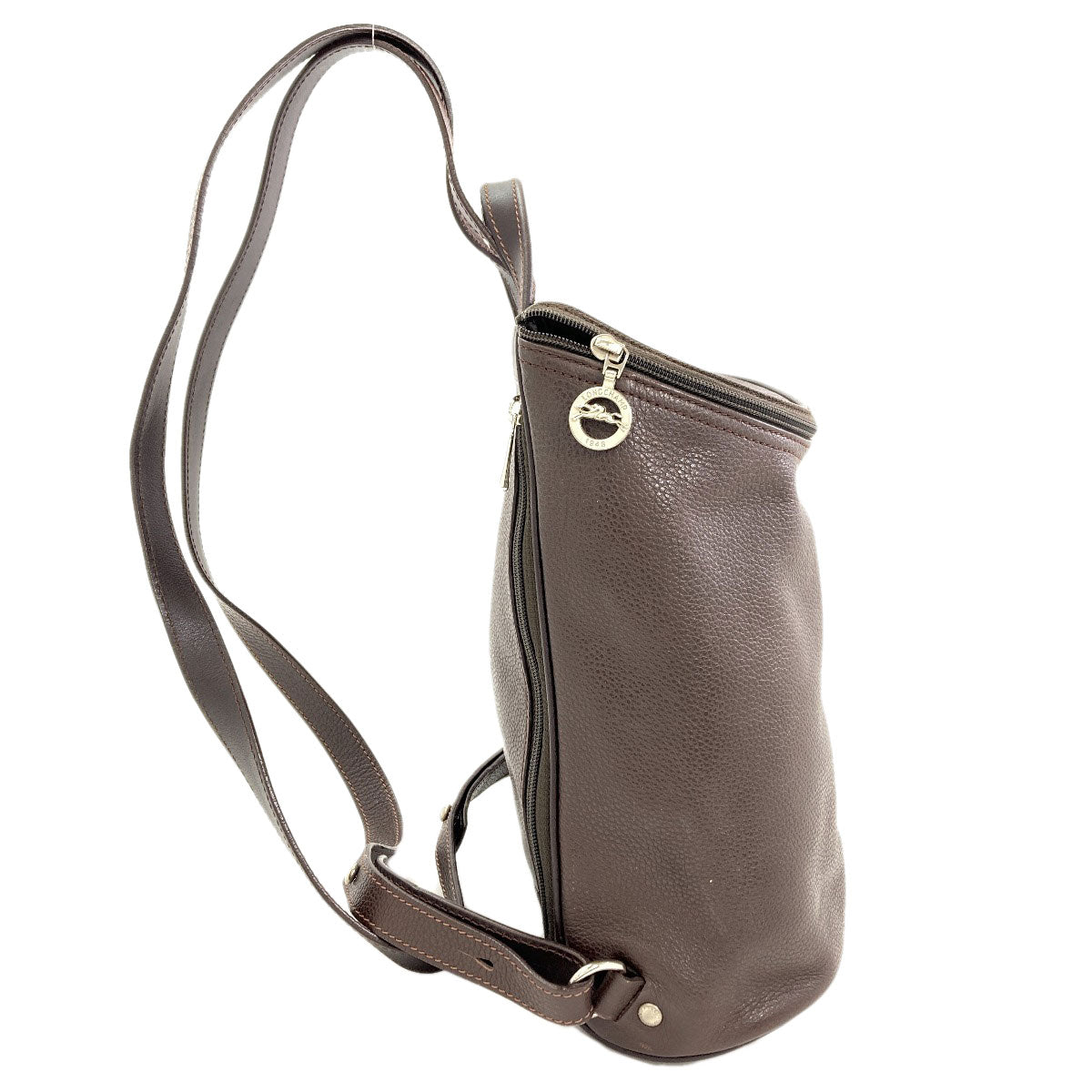 Longchamp logo Backpack Â· Daypack Leather Ladies [Used]