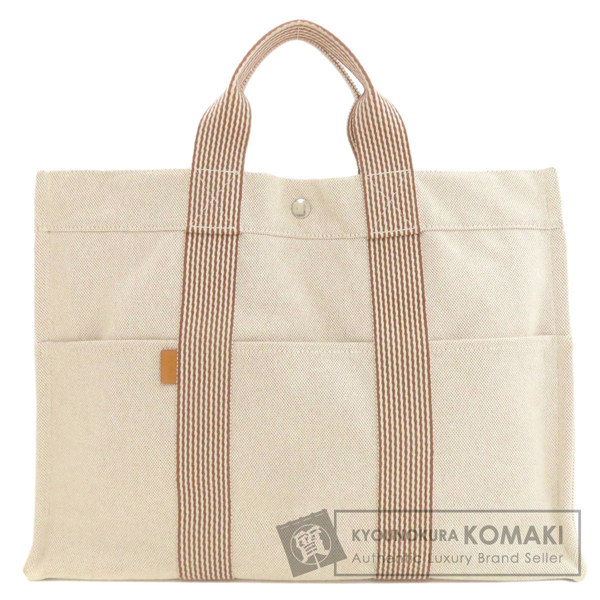 HERMES New fool toe MM Handbag Canvas Ladies [Used]