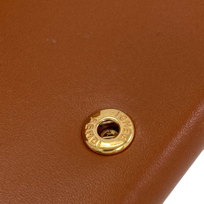 FENDI Tri-fold wallet Bifold Wallet with Coin Pocket Leather Ladies [Used]